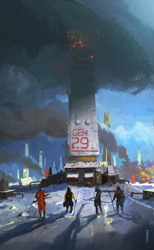 Soldiers in Snowy Landscape — Blue