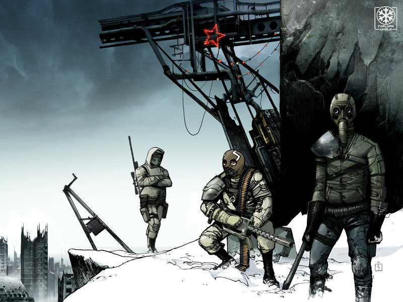 Soldiers in Snowy Wasteland