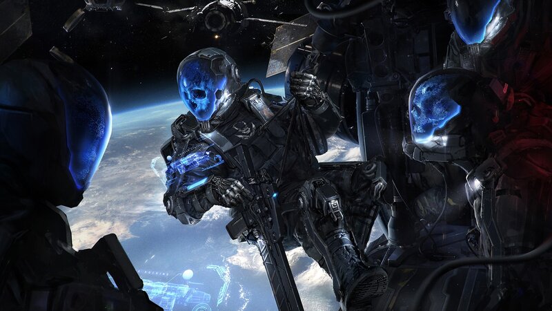 Soldiers in Space Armor — Black