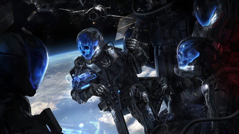 Soldiers in Space Armor — Blue