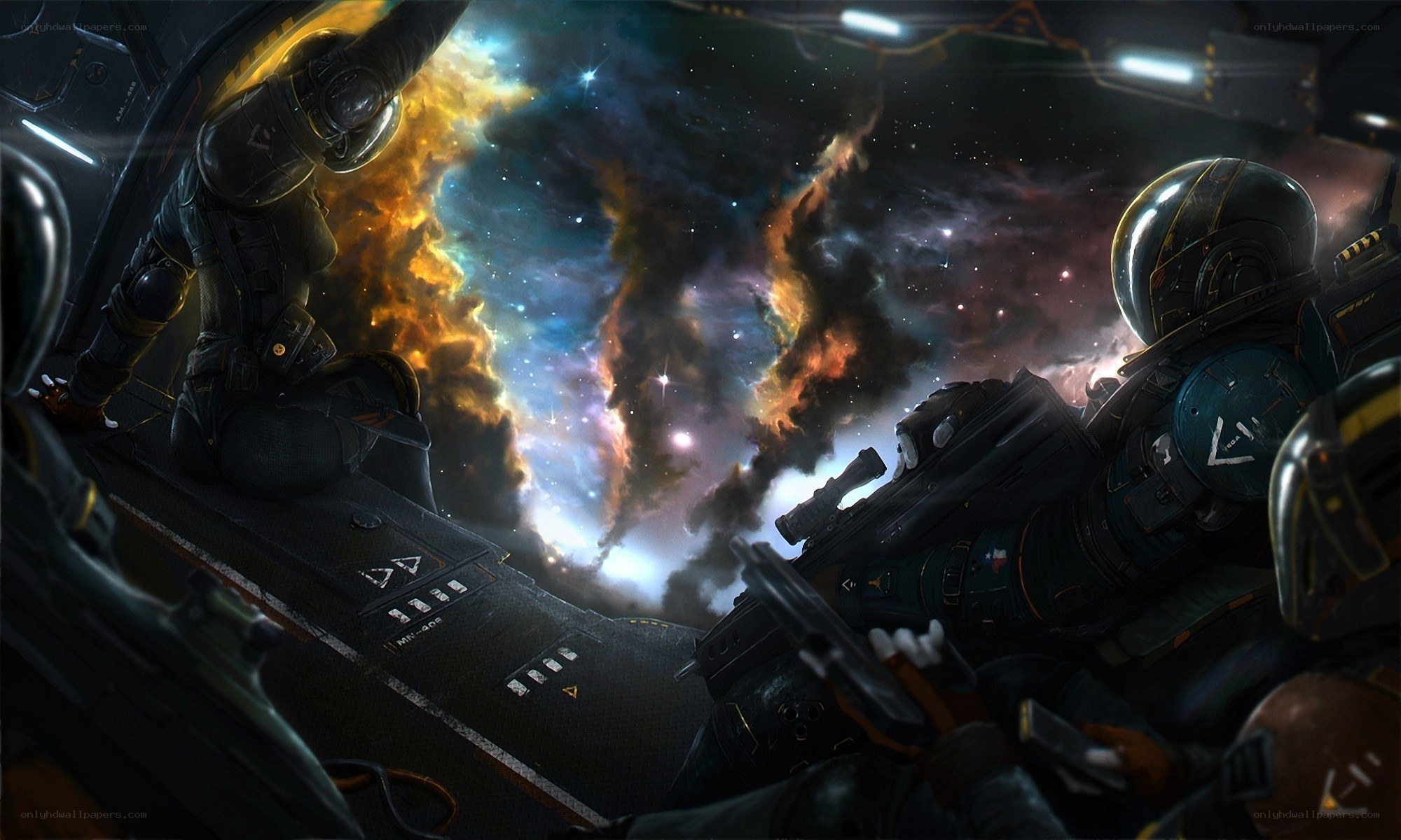Soldiers in space combat