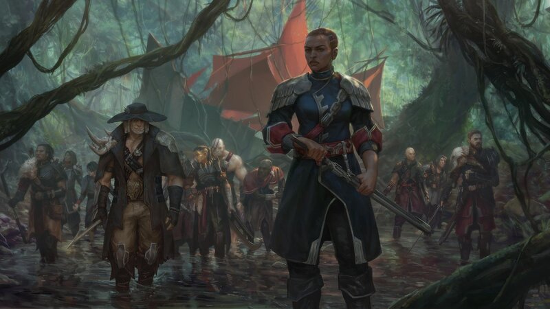 Soldiers in Swamp — Green, Dramatic