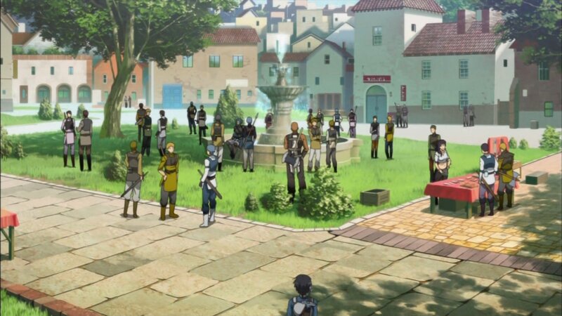 Soldiers in Town Square