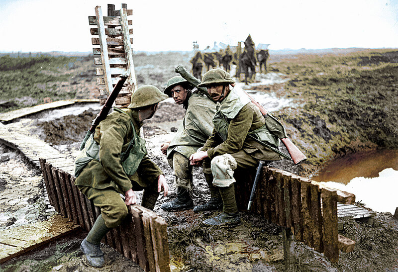 Soldiers in Trench