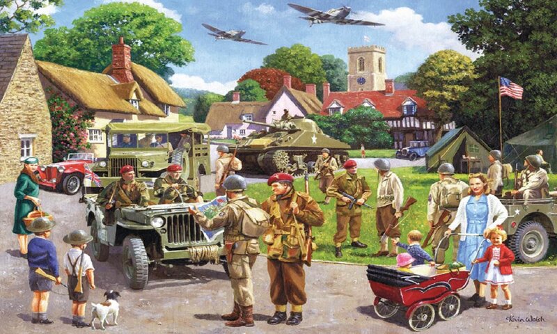 Soldiers in Village