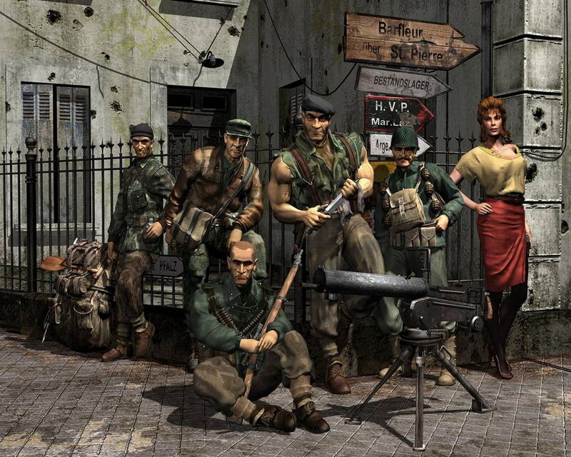 Soldiers in war-torn city