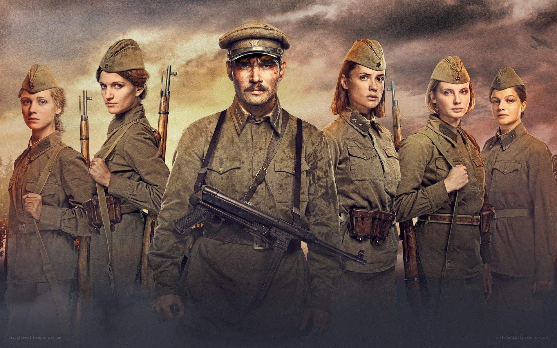 Soldiers in wartime uniform