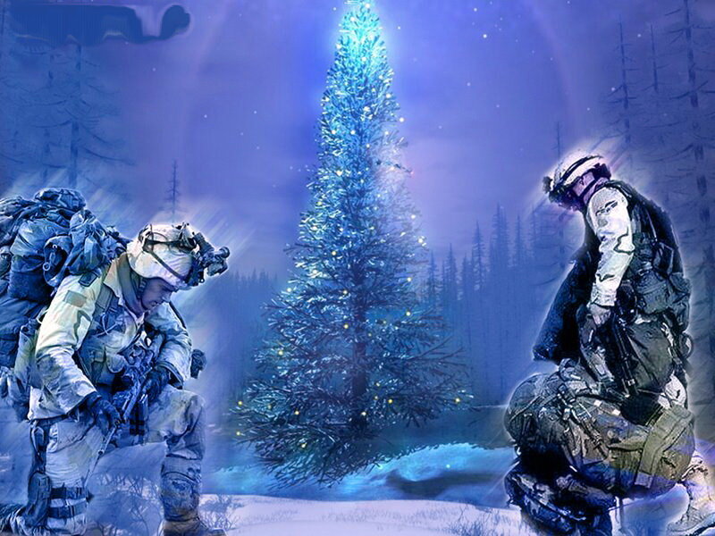 Soldiers in Winter — Blue
