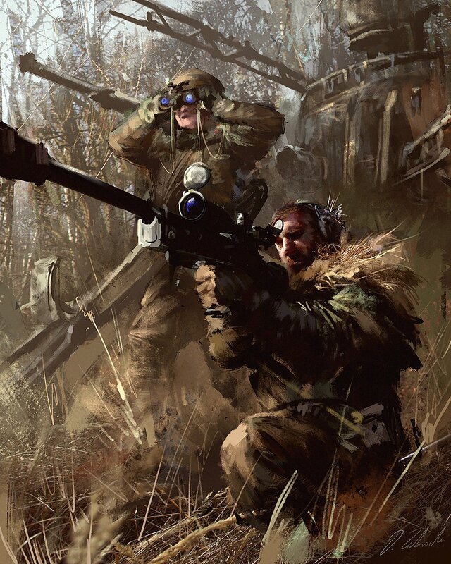 Soldiers in Winter Gear — Brown