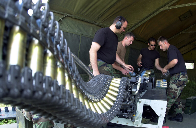 Soldiers Loading Ammunition