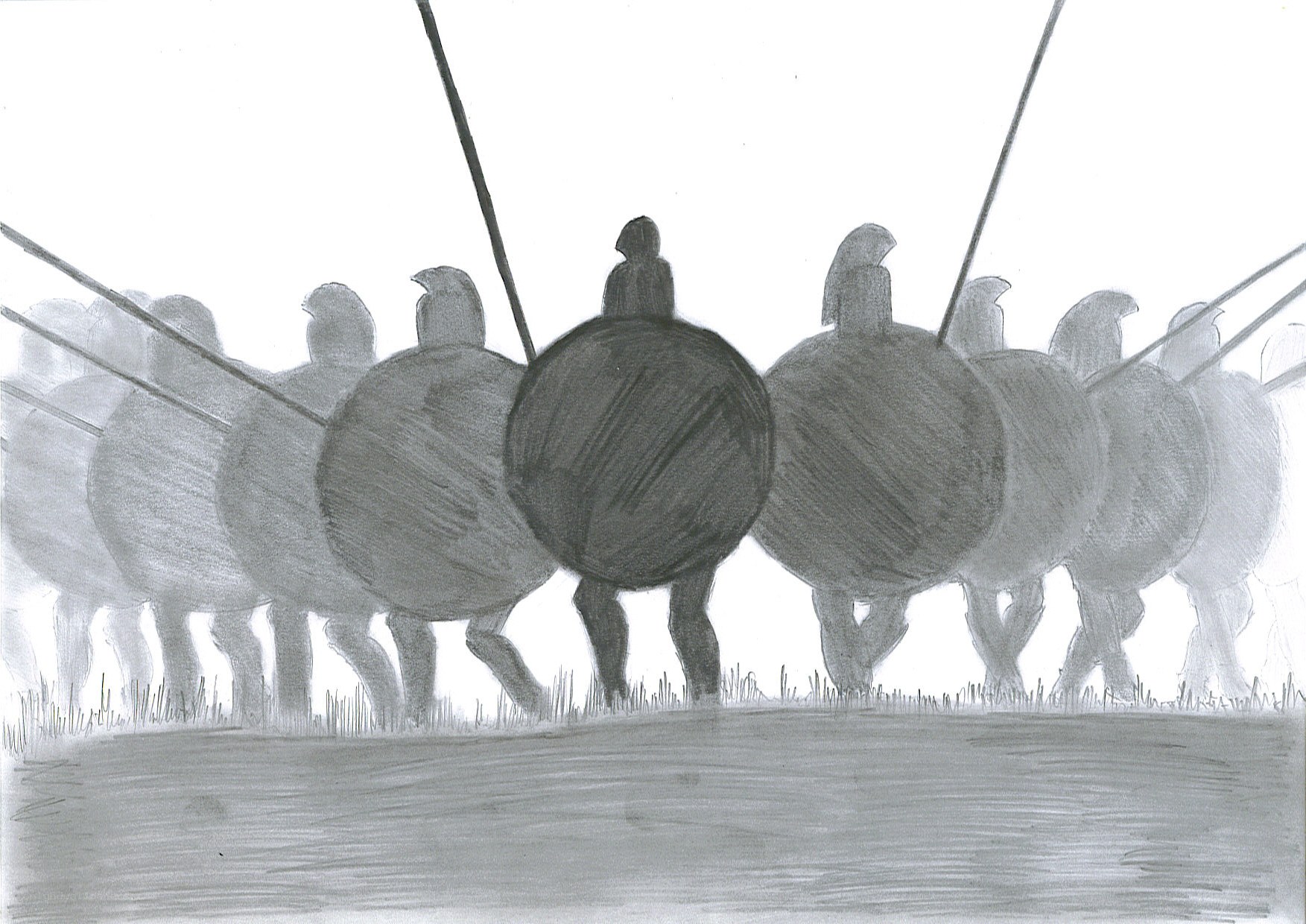 soldiers marching in formation