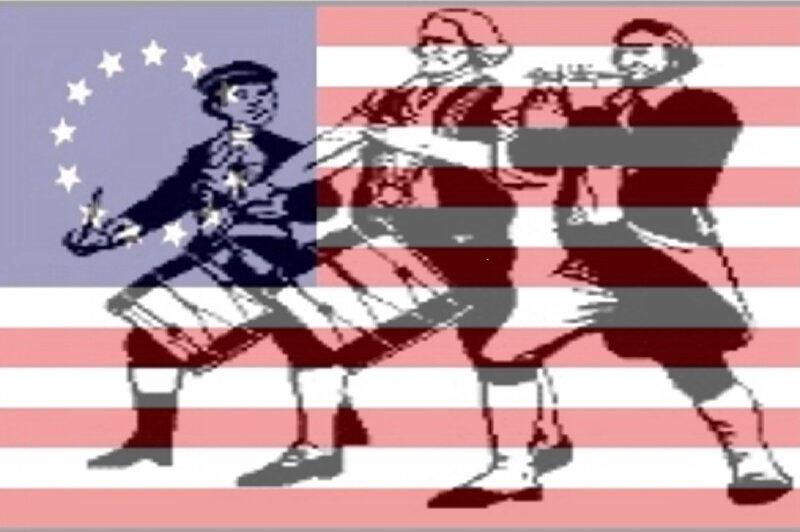 Soldiers Marching with Flag