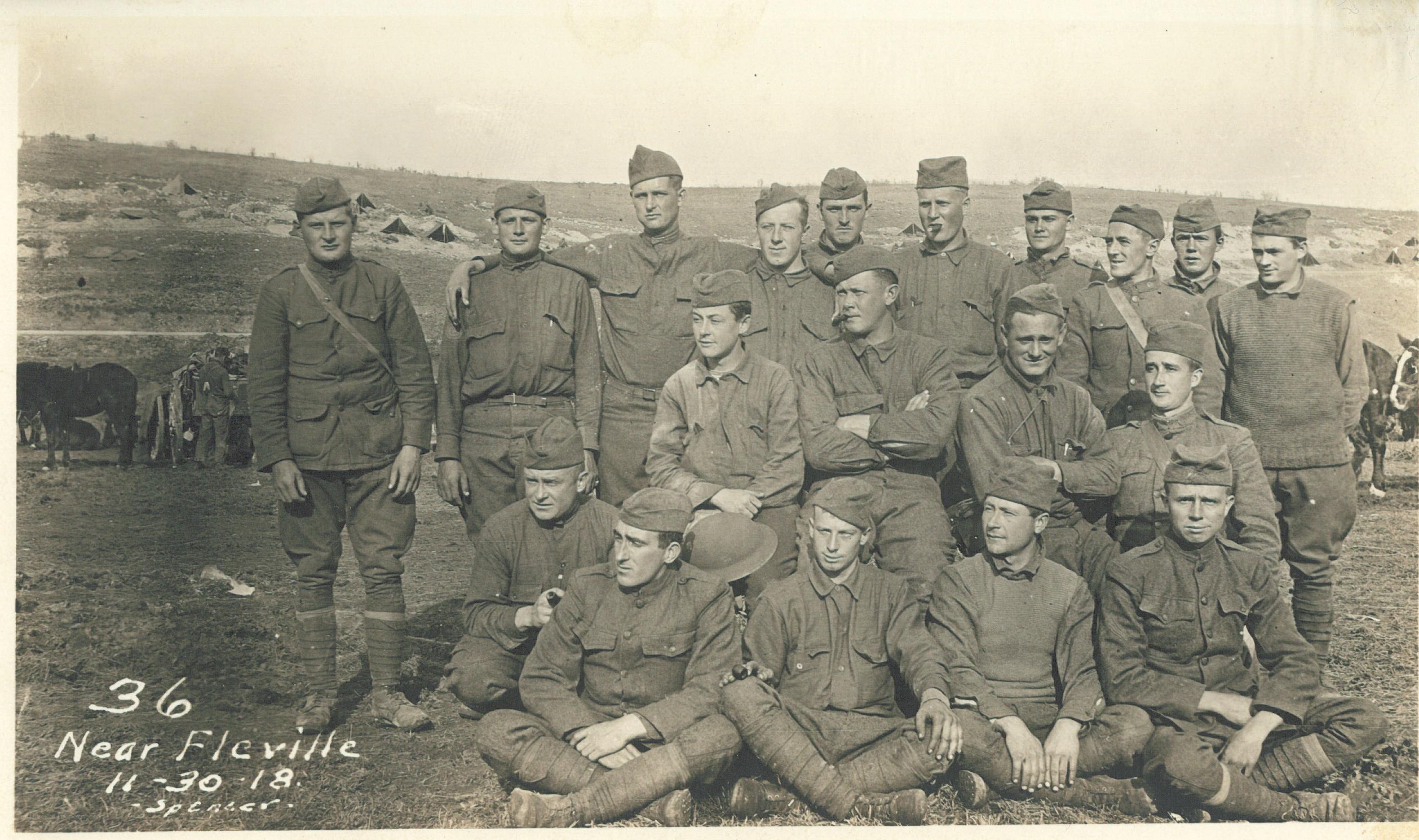 Soldiers near Fleville