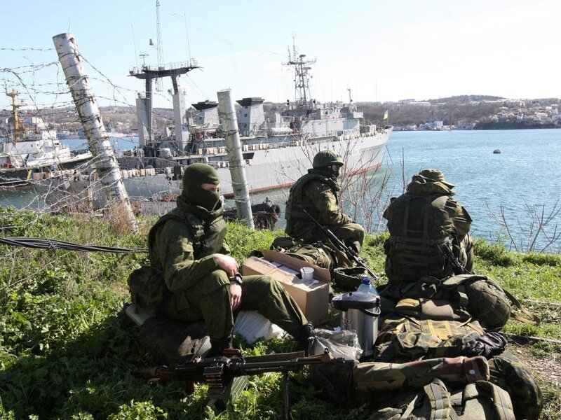Soldiers Near Naval Base