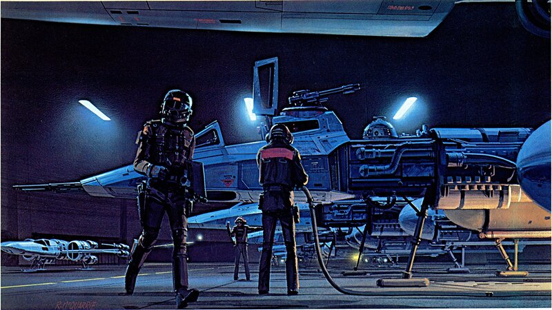 Soldiers Near Starfighters — Blue