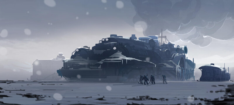 Soldiers Near Train — Gray