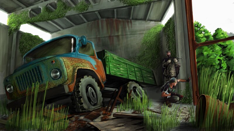 Soldiers Near Truck