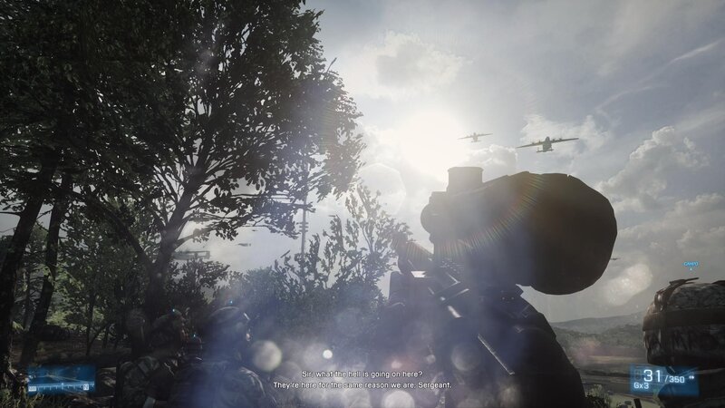 Soldiers observing aircraft