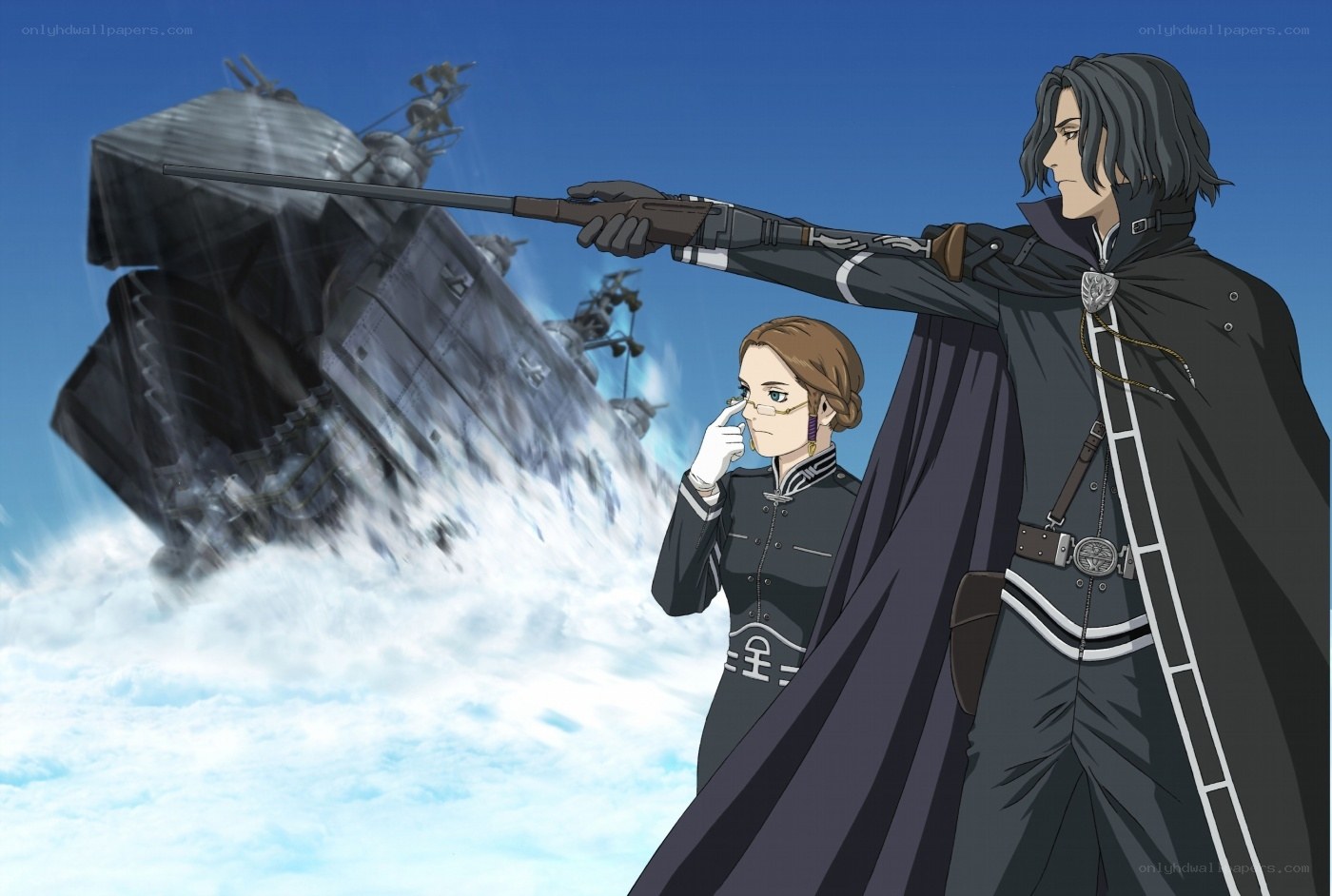 Soldiers on a battlefield