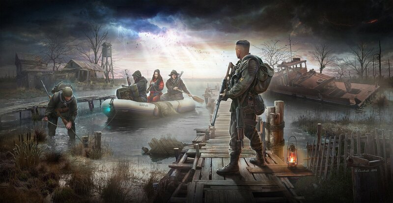 Soldiers on a Boat — Dark