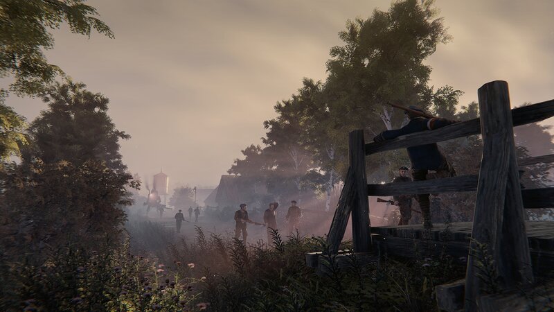 Soldiers on a Bridge — Brown