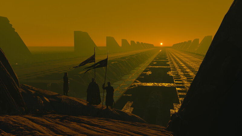 Soldiers on a Bridge — Orange
