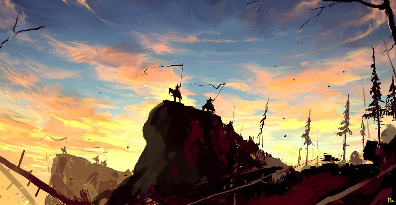 Soldiers on a Cliff — Orange