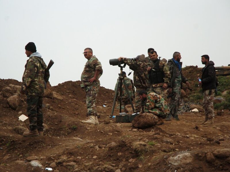Soldiers on a Hill — Brown