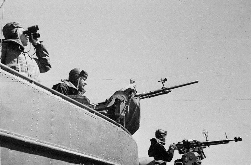 Soldiers on a military aircraft