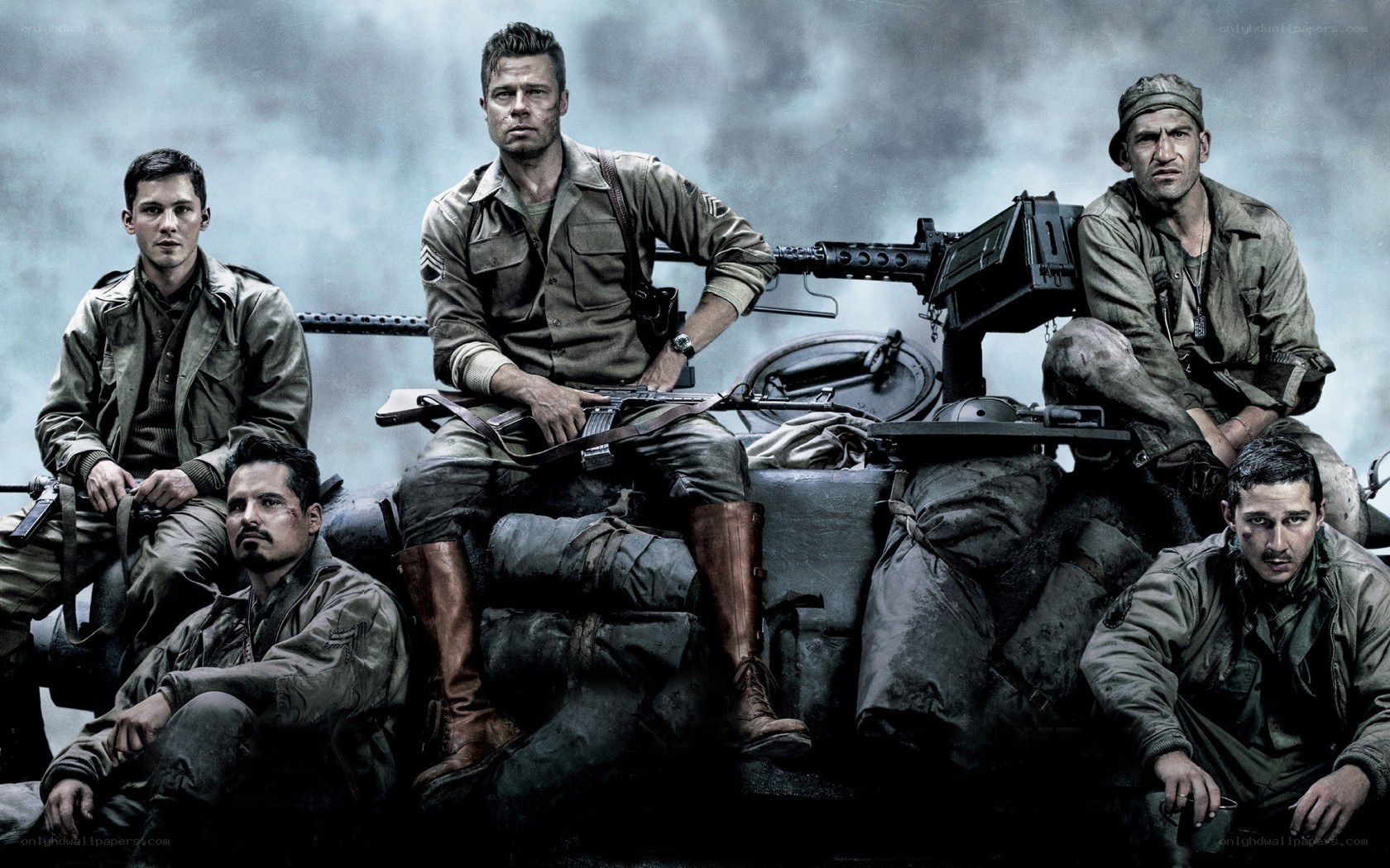 Soldiers on a tank