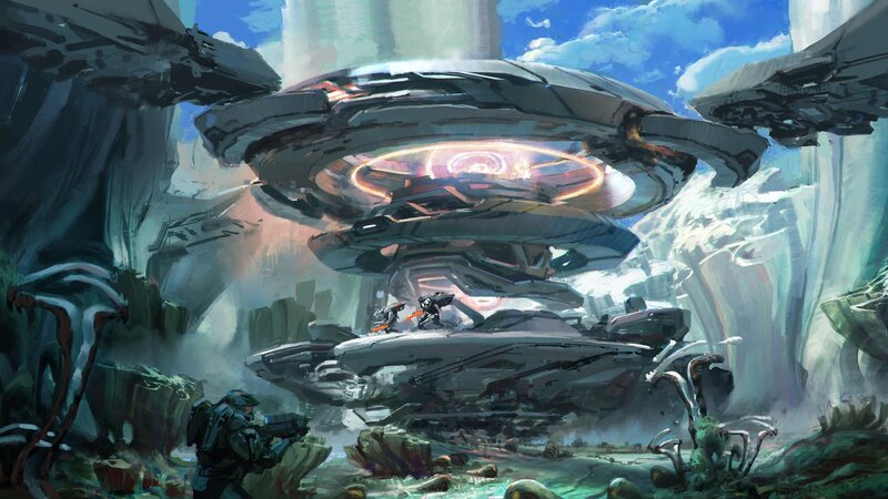 Soldiers on Alien Planet — Blue, Dramatic, Afternoon