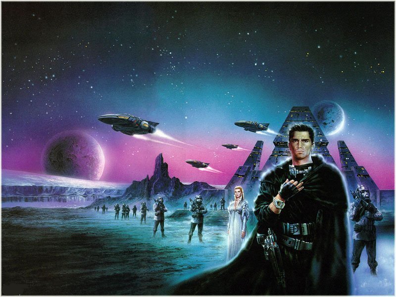 Soldiers on Alien Planet — Purple, Dramatic, Night