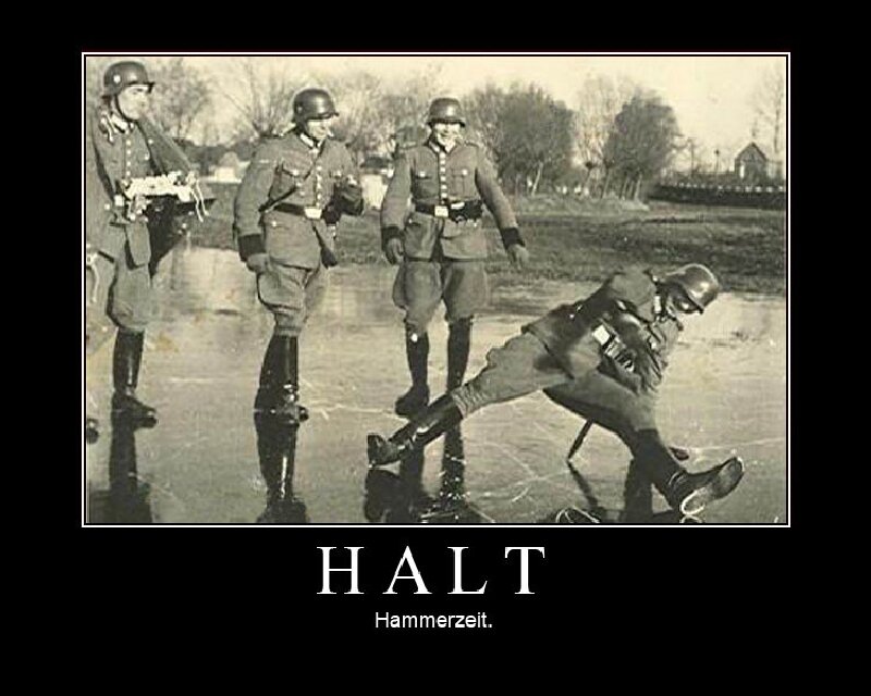 Soldiers on ice