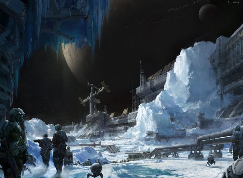 Soldiers on Icy Planet
