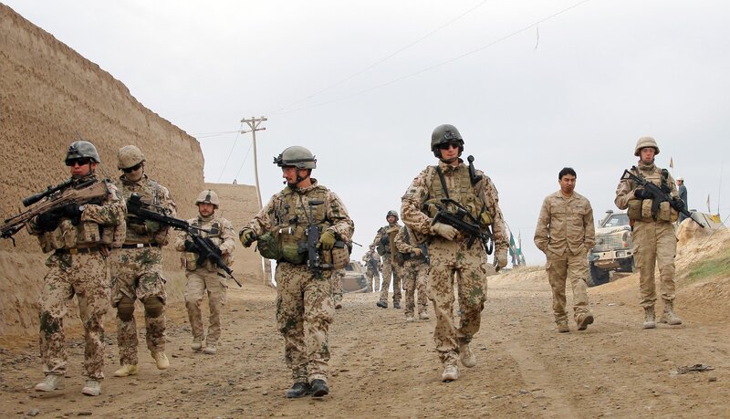 Soldiers on patrol in Afghanistan