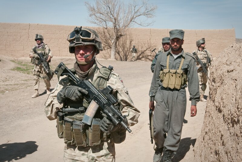 Soldiers on patrol in Afghanistan