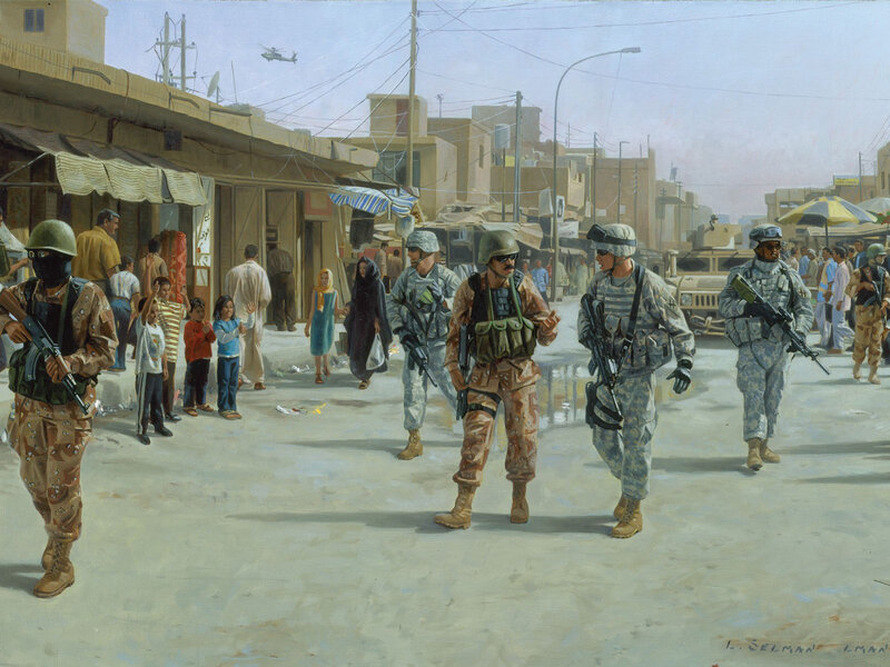 Soldiers on Patrol — Tan, Tense