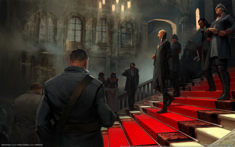 Soldiers on Red Stairs