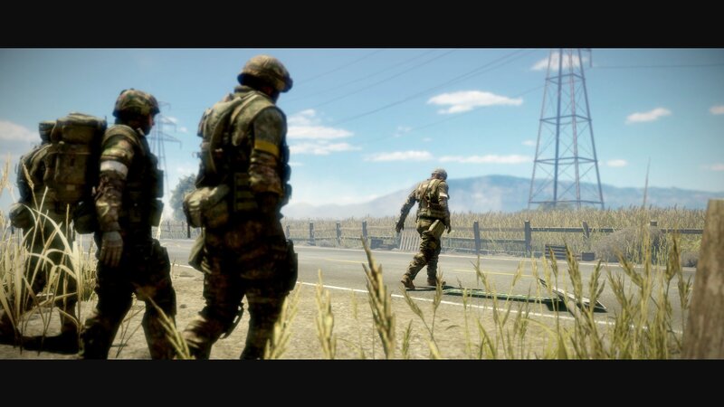 Soldiers on Road — Green