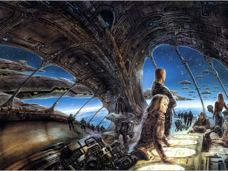 Soldiers on Spaceship