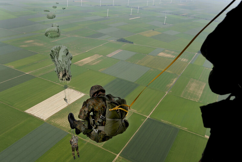 Soldiers Parachuting