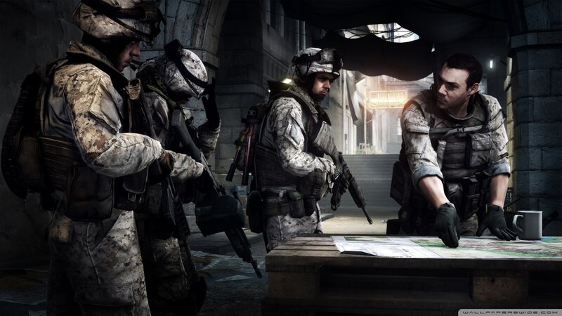 Soldiers Planning Mission — Gray