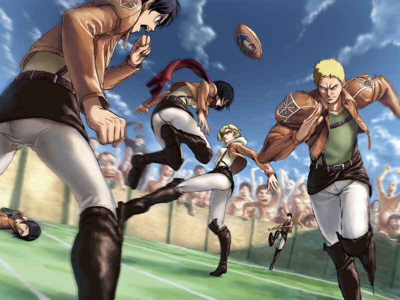 Soldiers Playing Football
