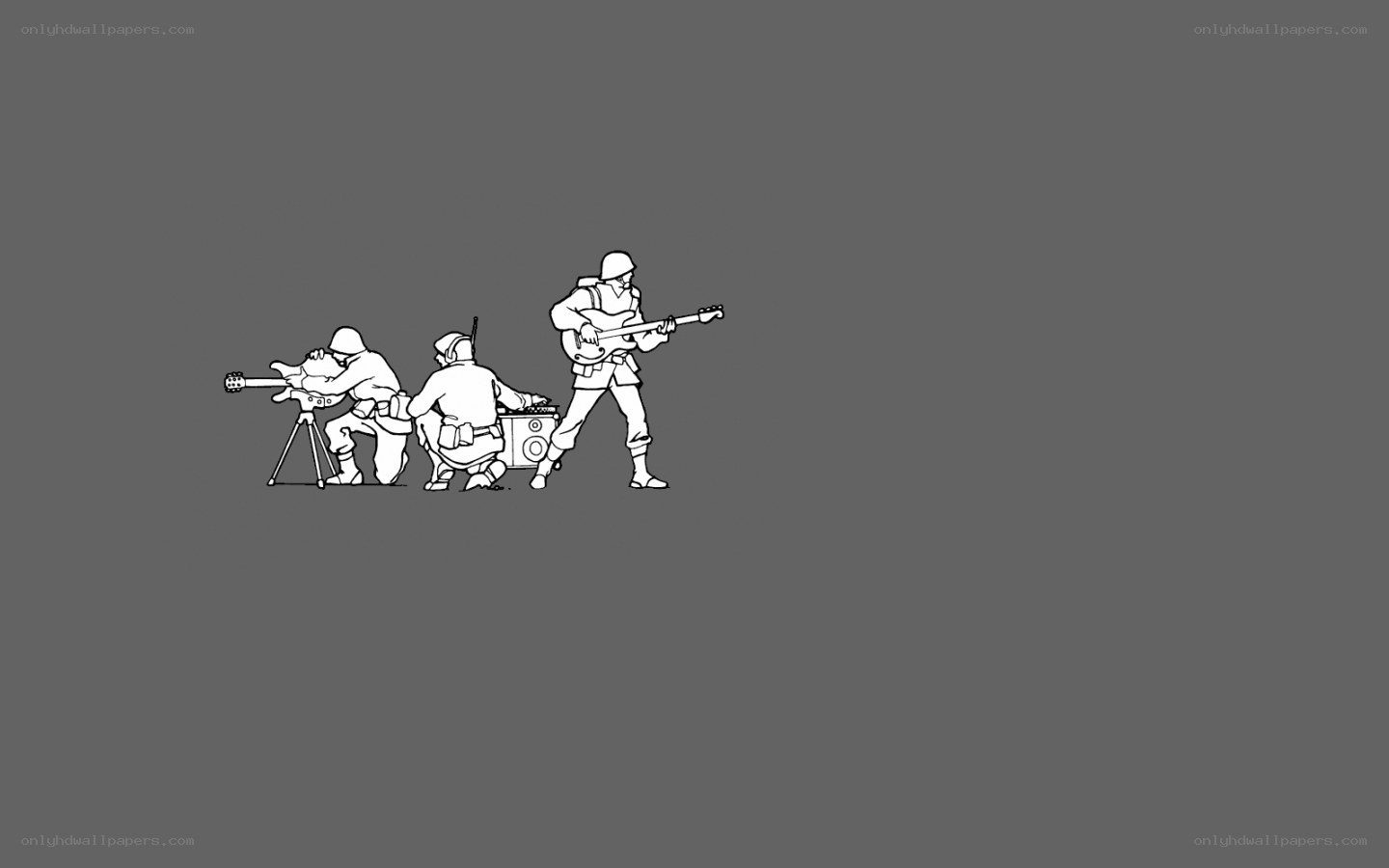 soldiers playing music
