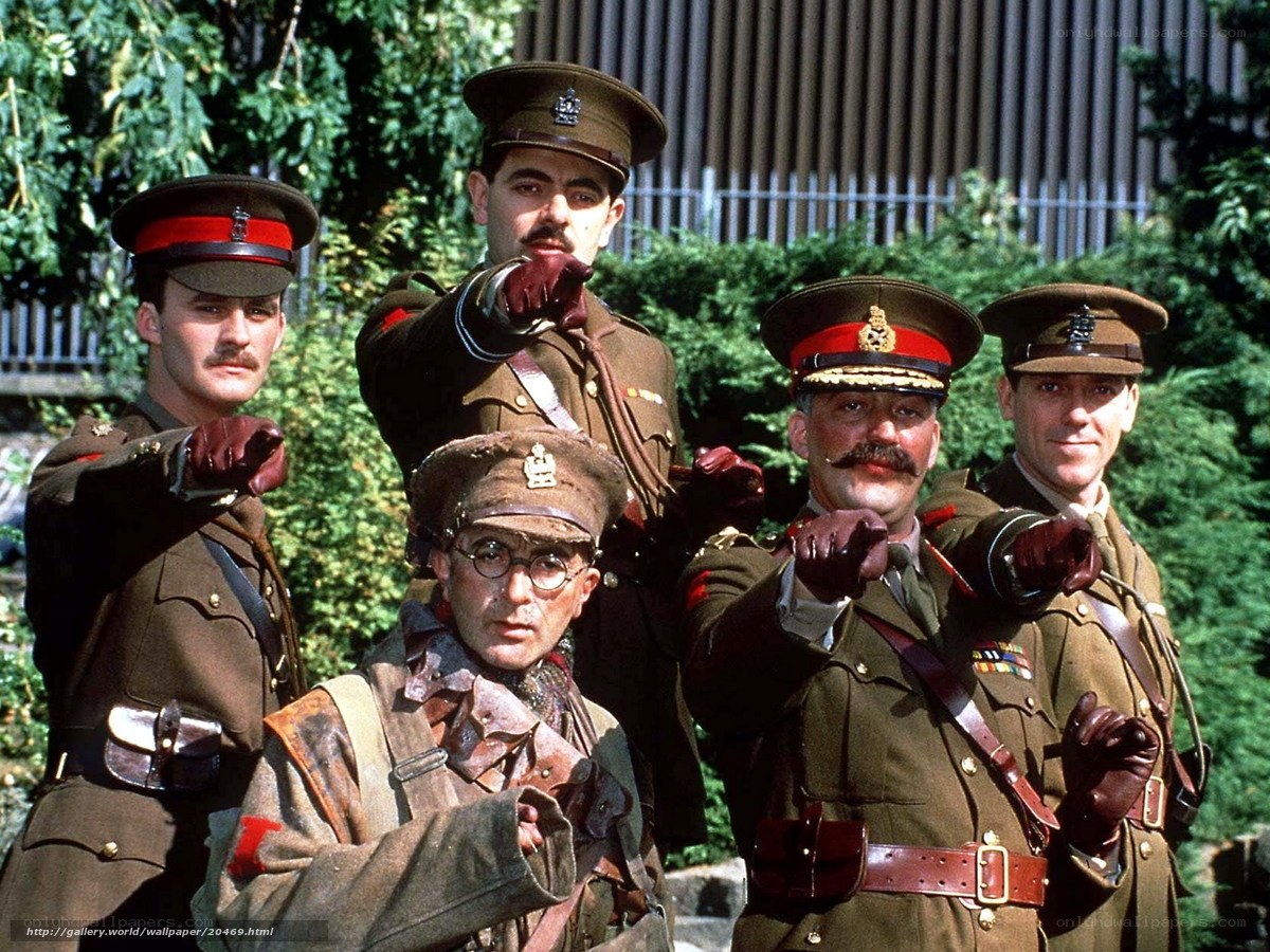 Soldiers pointing forward