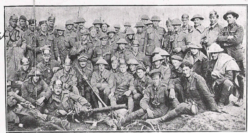 Soldiers posing for group photo