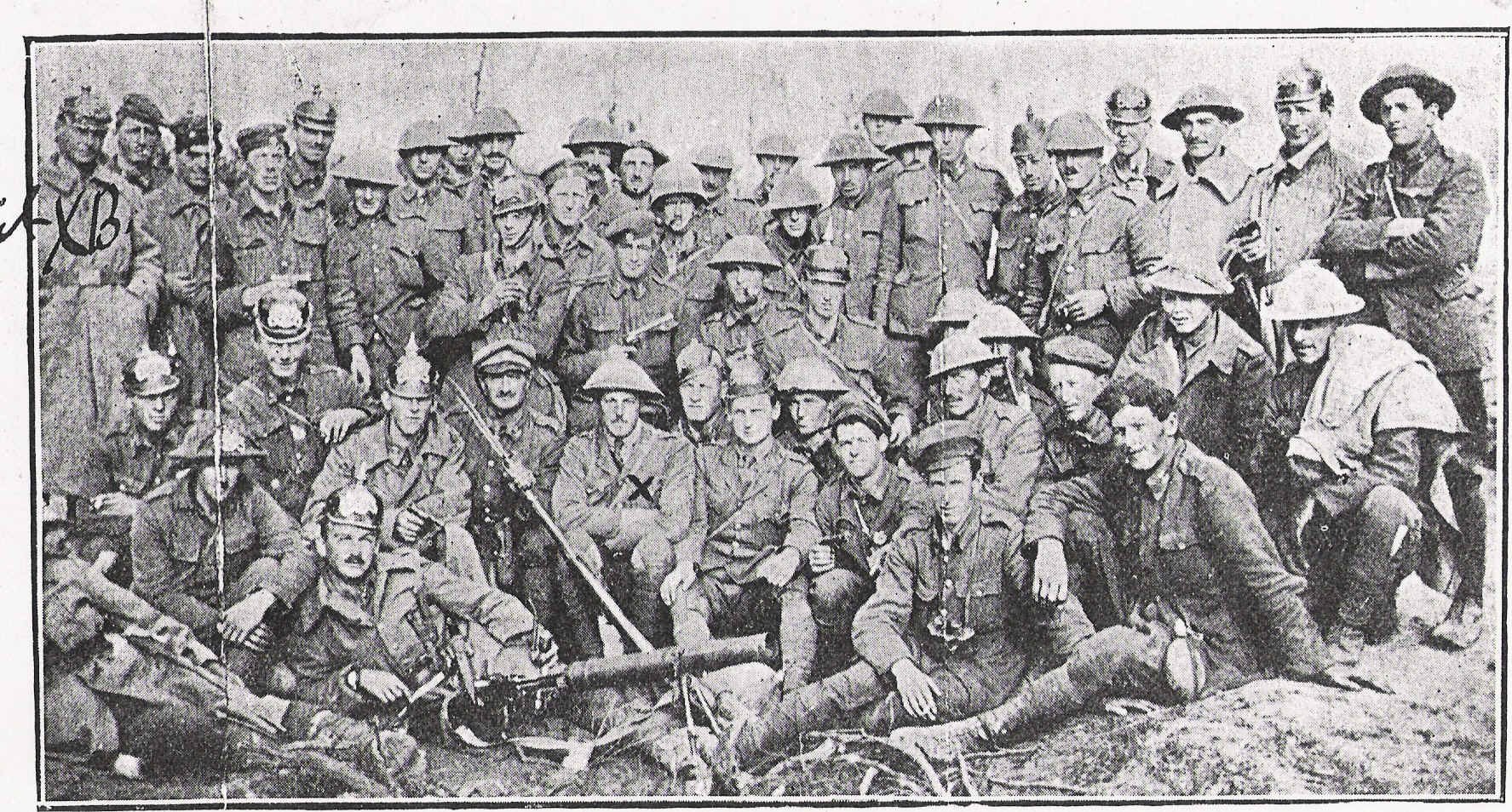 Soldiers posing for group photo