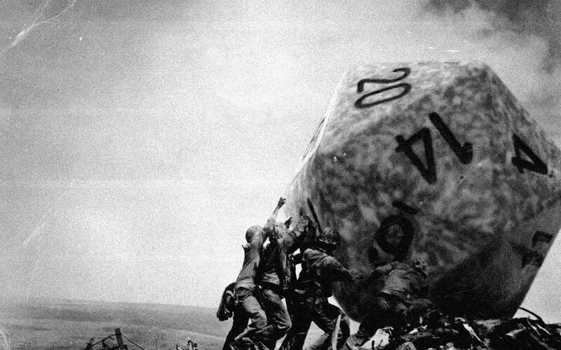 Soldiers Pushing Dice