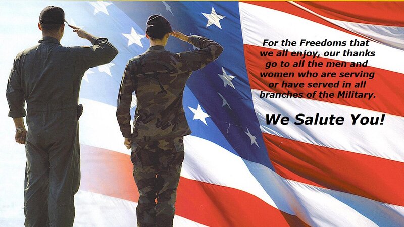 Soldiers Saluting Flag — Red