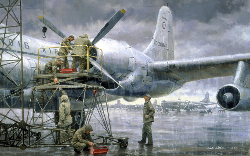 Soldiers Servicing Airplane